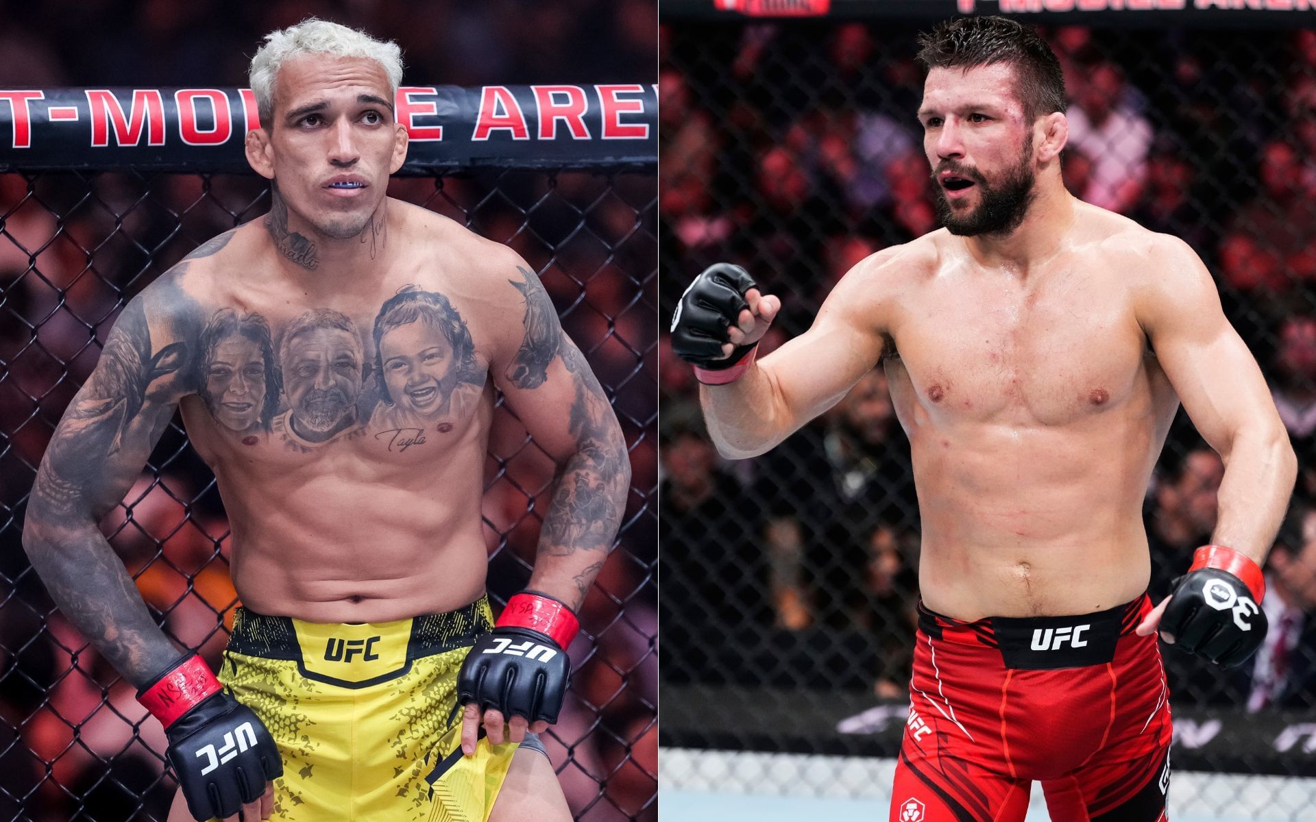 Charles Oliveira (left) slammed by Mateusz Gamrot (right) over UFC Rio de Janeiro claim. [Images courtesy: Getty Images]
