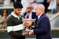 Carlos Alcaraz and Andre Agassi at the 2025 French Open - Day Fifteen - (Source: Getty)