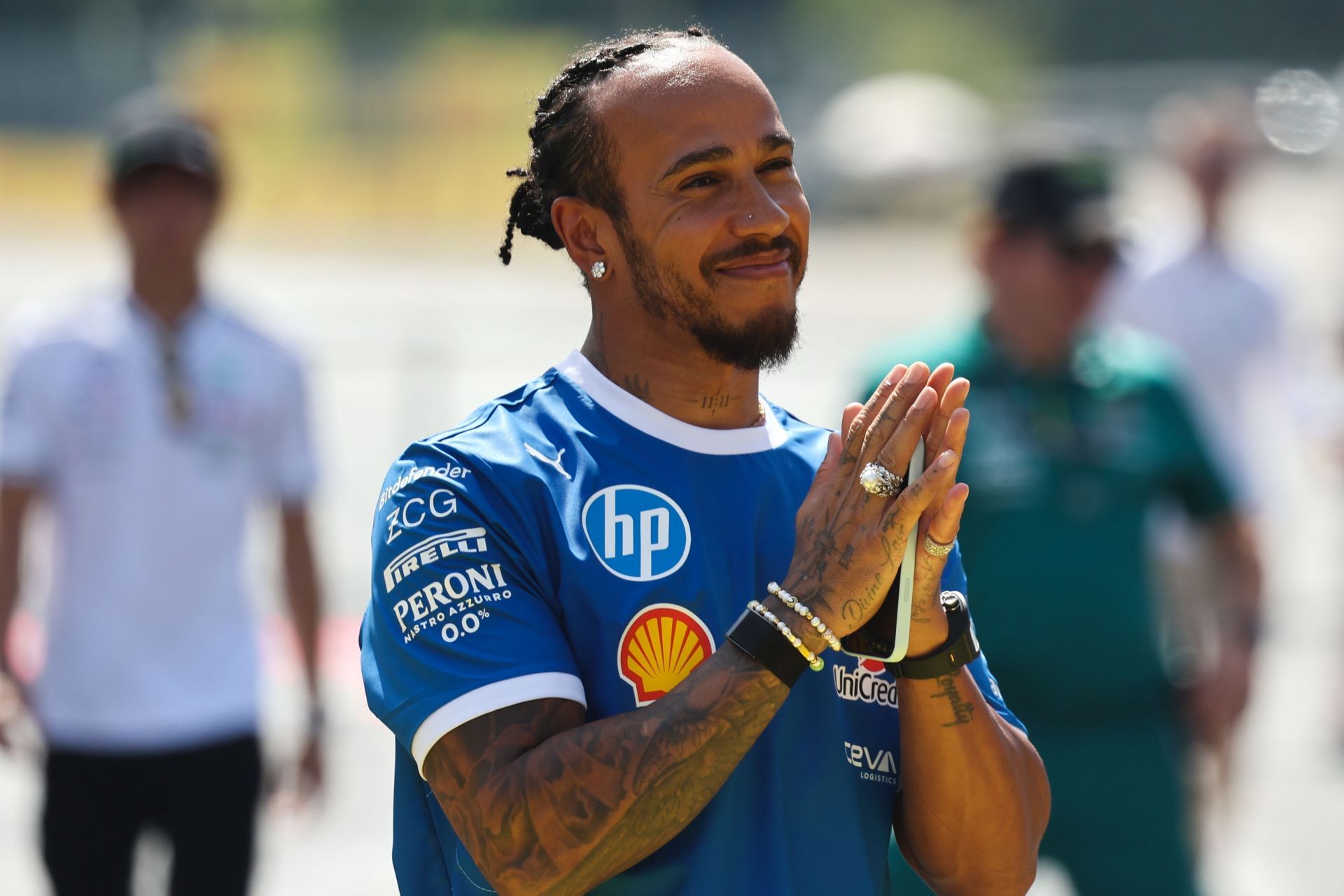 Ferrari&#039;s Lewis Hamilton at the F1 Italian Grand Prix 2025 - Source: Getty