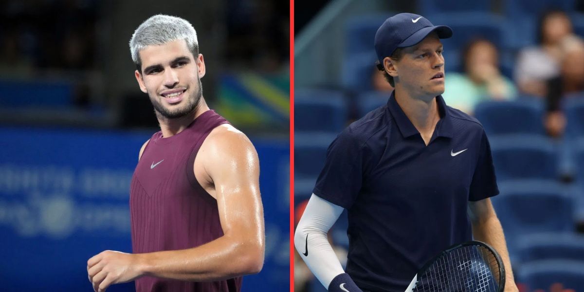 Carlos Alcaraz (left), Jannik Sinner (right), Sources: Getty