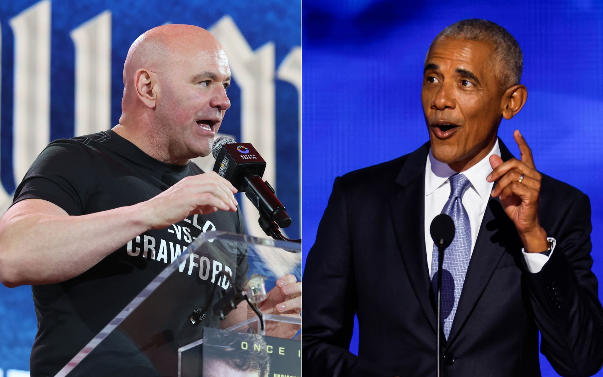 Dana White (left) came clean on his chat with Barack Obama (right) [Images courtesy: Getty Images]