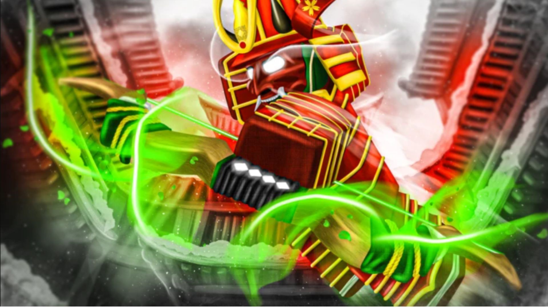Official art of the Ashen Samurai (Image via Roblox)