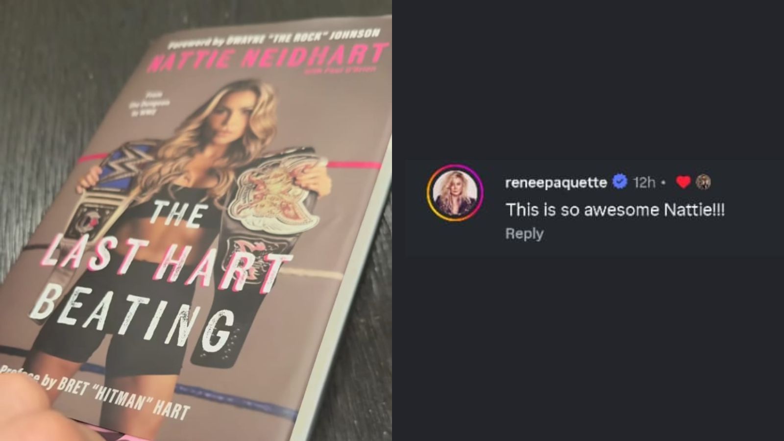 Renee Paquette&#039;s comment [Image via Natalya&#039;s Instagram]