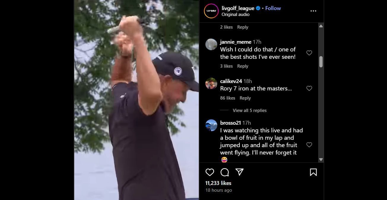 Still taken from LIV Golf&#039;s Instagram post (Image Credit: Instagram @livgolf_league)