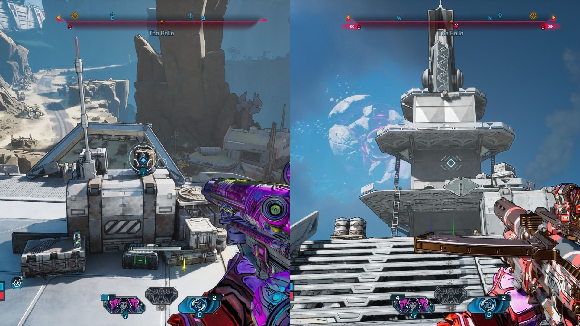 Throw the battery up and use the ladder and grapple (Image via 2K)