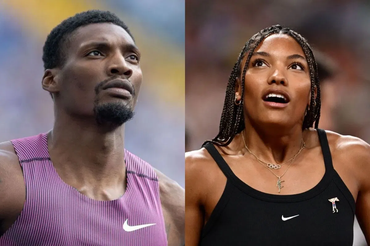 Fred Kerley and Tara Davis-Woodhall - source: Getty