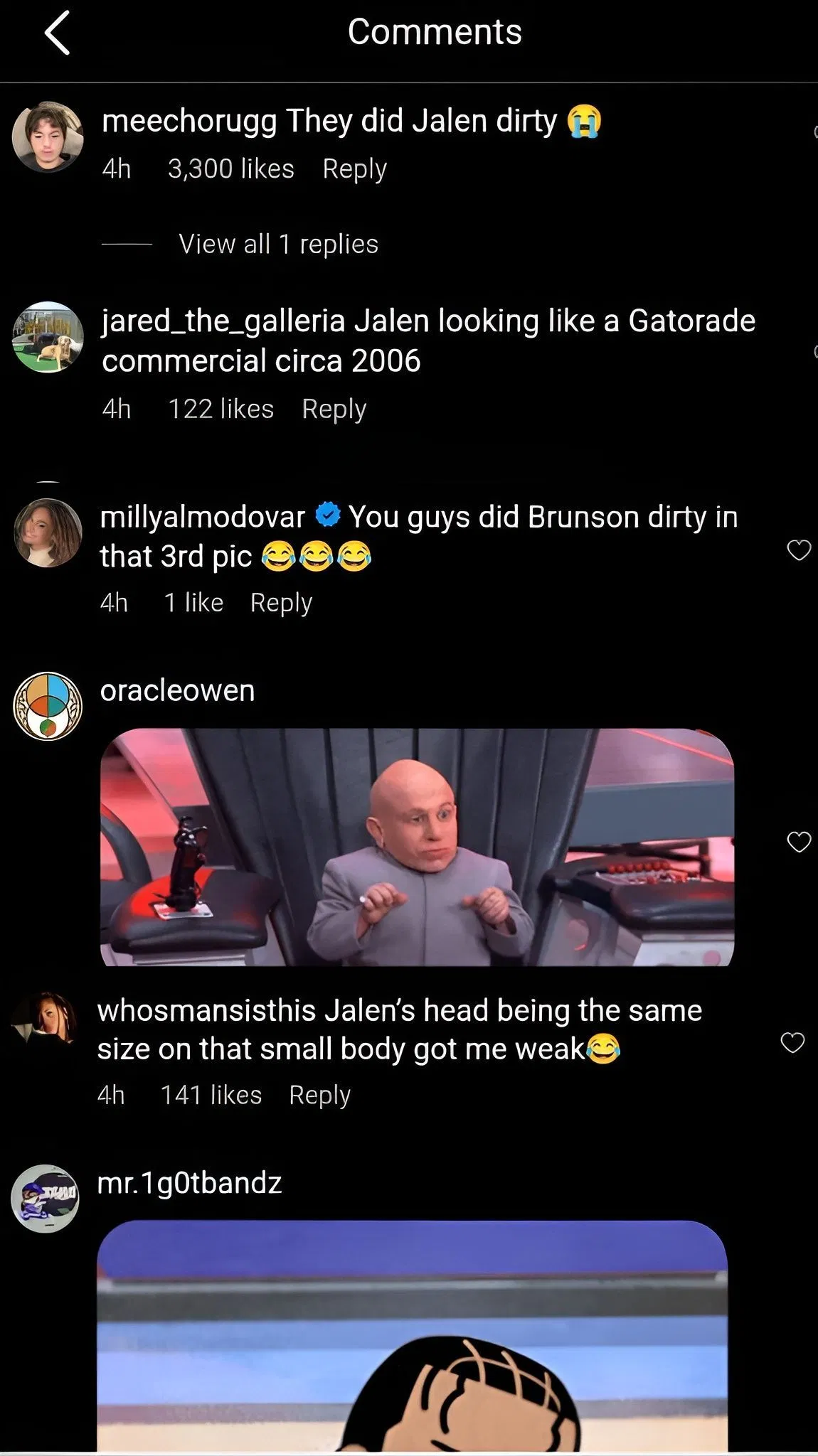 Comments on the post
