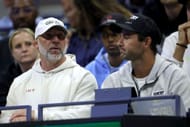 Sabalenka's longtime coaches in her player's box - Source: Getty