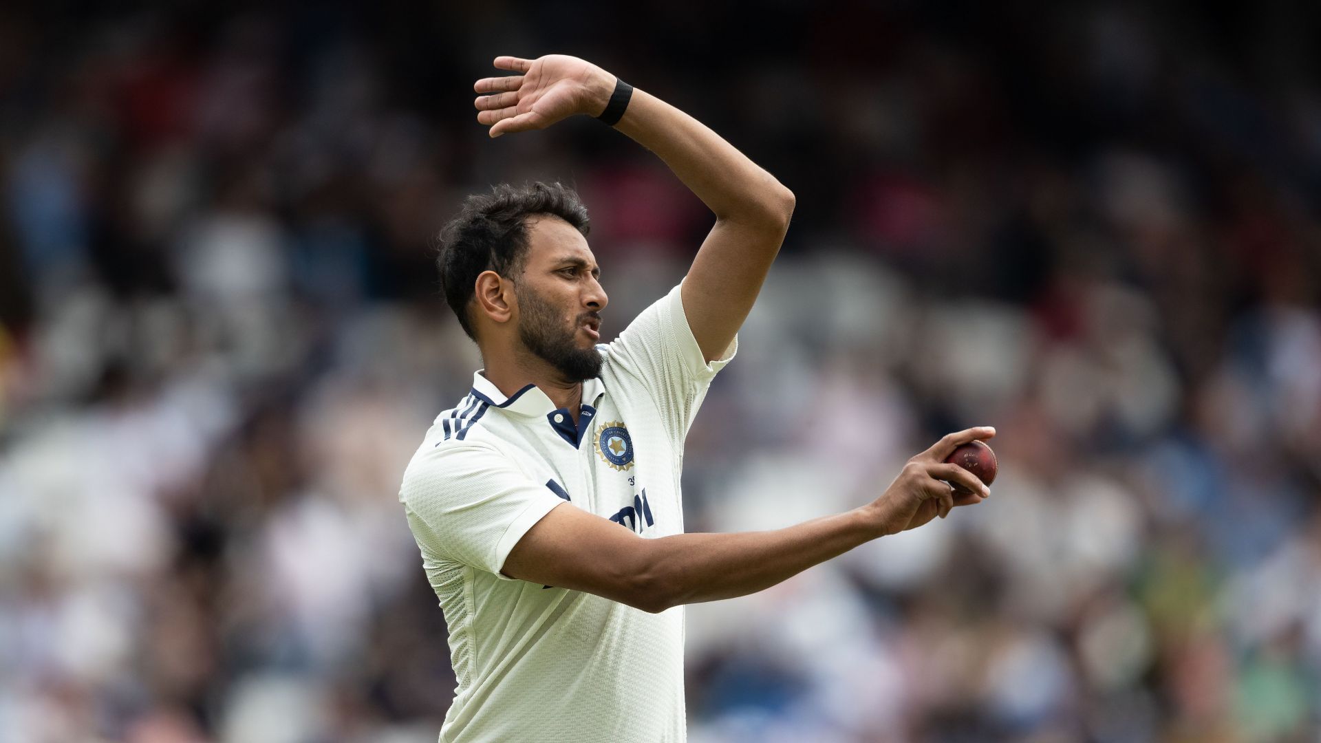 Prasidh Krishna bowling in England. (Credits: Getty)