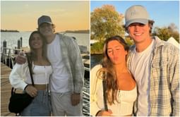 J.J. McCarthy’s fiancee, Katya Kuropas, drops 3-word message on behalf of couple's 2-day-old son cheering on Vikings QB for SNF clash vs. Falcons
