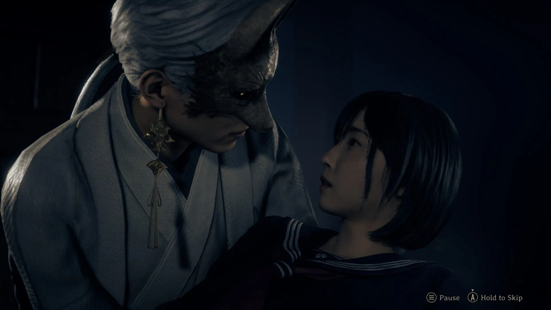 Follow Fox Mask to reach the Shrine Vault location, Act 1 Dark Shrine Path (Image via KONAMI || Sportskeeda Gaming)