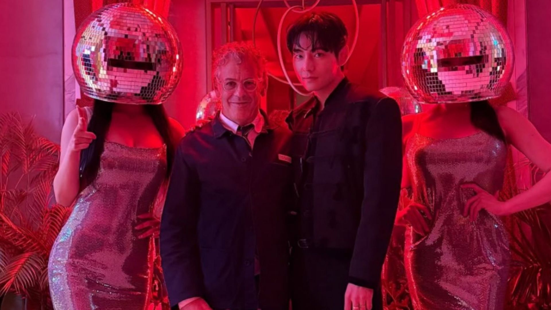 Tom Sachs with BTS&#039; Taehyung from the event (Image via Instagram/@tomsachs)