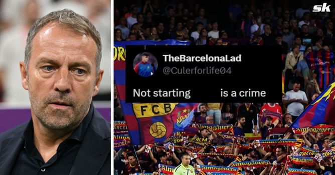 "Not starting him is a crime", "Is Flick phasing him out of the team" - Fans react as Barcelona star left out of XI for Real Oviedo clash
