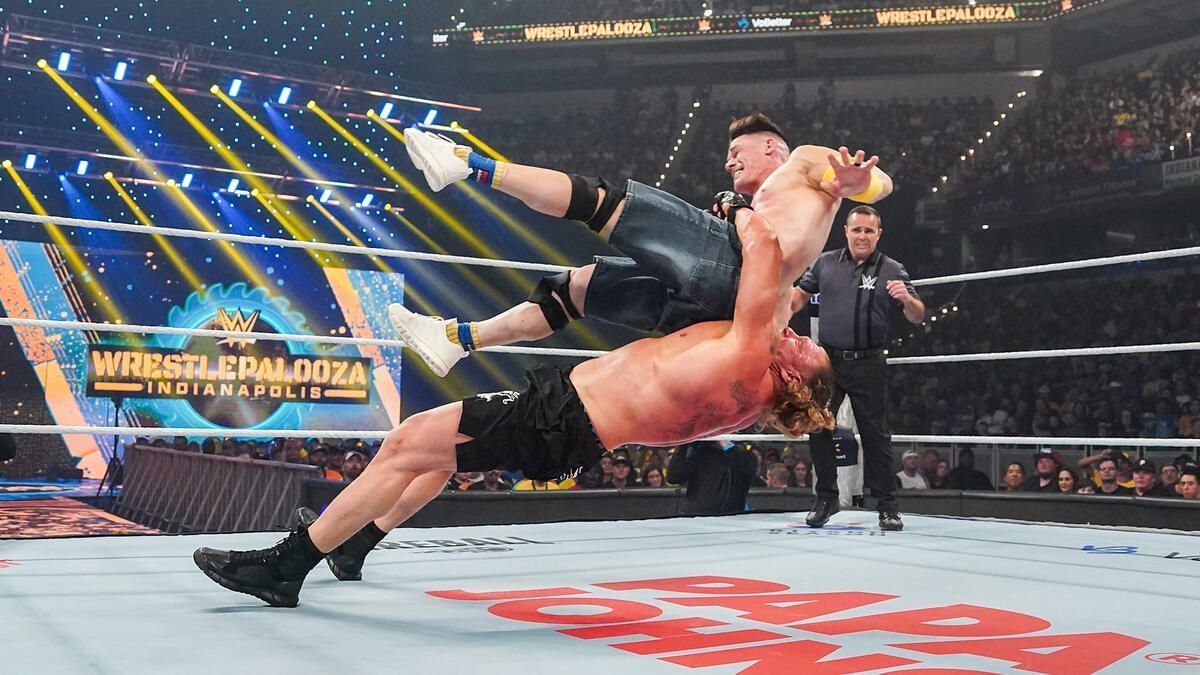 Brock Lesnar beat John Cena at Wrestlepalooza. (Image via WWE.com)
