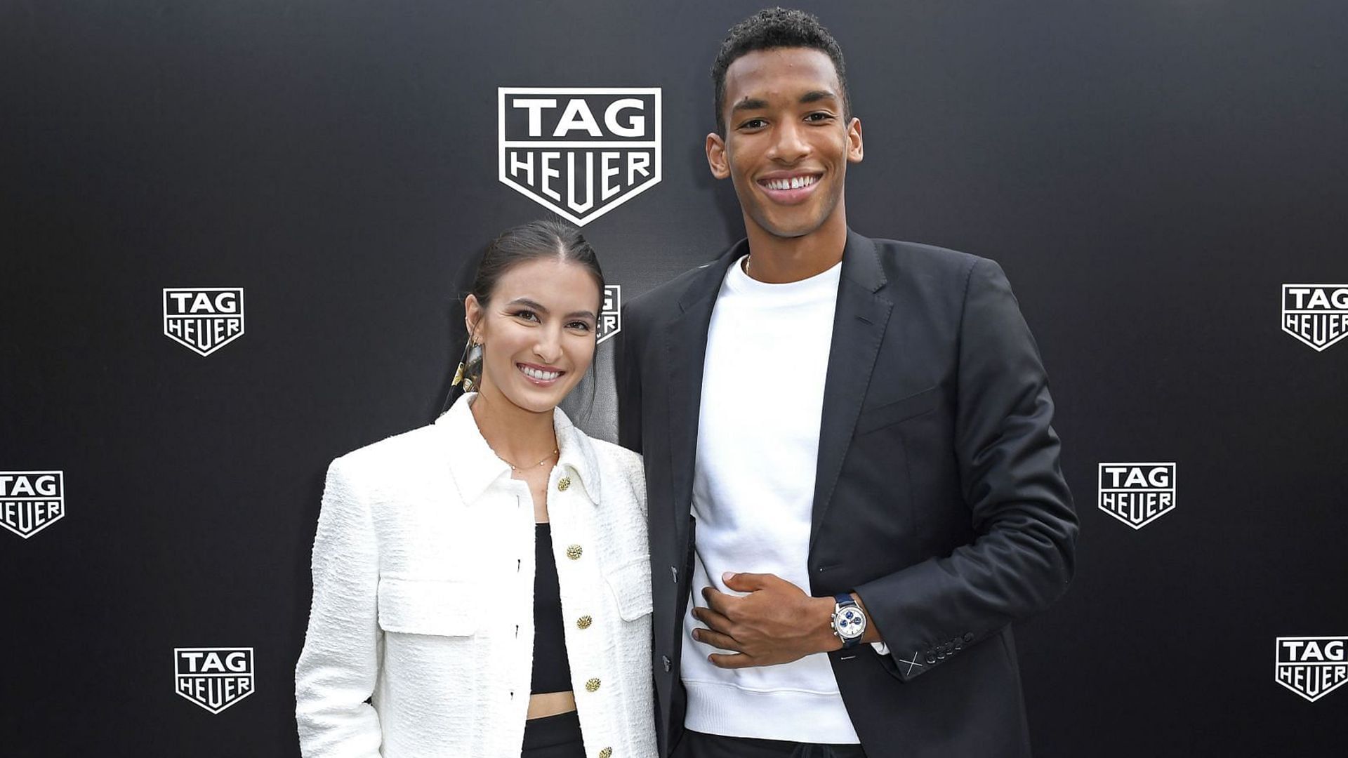 Felix Auger-Aliassime and Nina Ghaibi got engaged last year. (Photo: Getty)