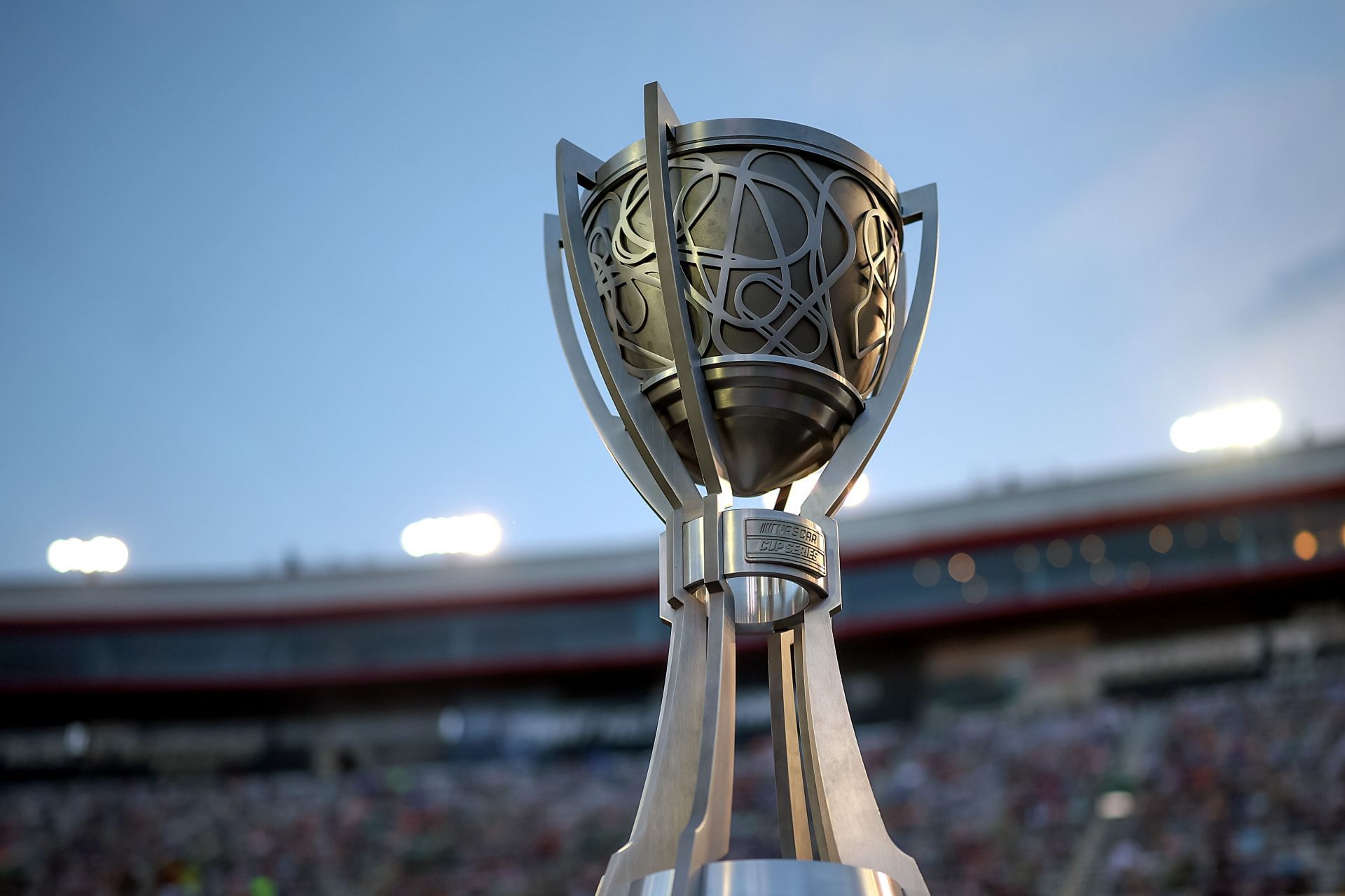 The NASCAR Cup Series Championship trophy at Bristol Motor Speedway. Source: Getty