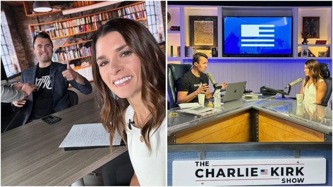 F1 pundit Danica Patrick reacts to Donald Trump ally Charlie Kirk being shot dead
