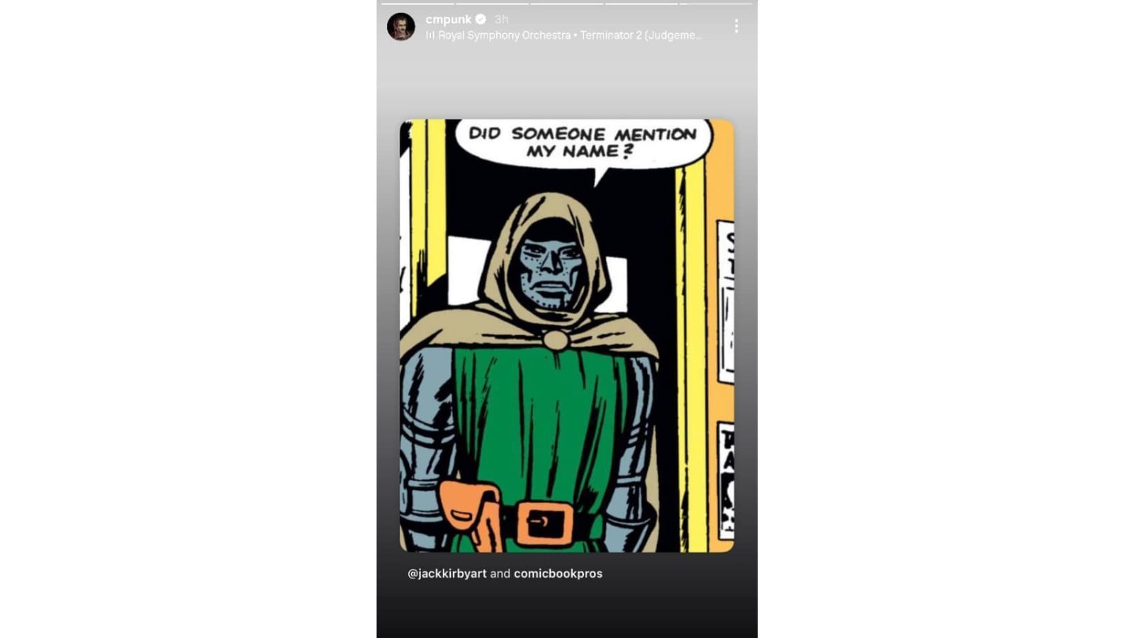 CM Punk&#039;s Instagram story [Image via Punk&#039;s Instagram]