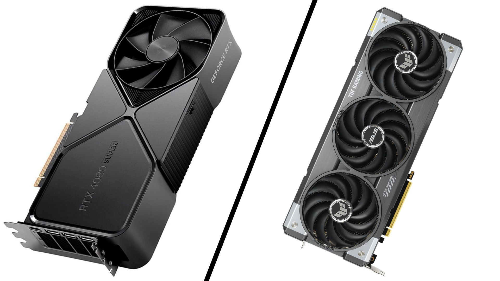The Nvidia RTX 5070 Ti and RTX 4080 Super are some of the best sub-$1,000 4K gaming GPUs (Image via Asus and Amazon)