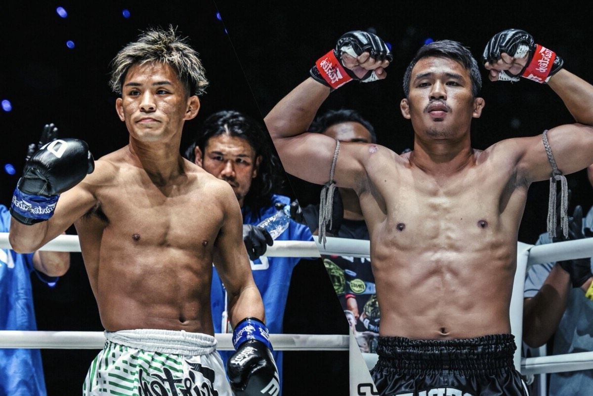 (From left) Yuki Yoza and Superlek Kiatmoo9. [Images: ONE Championship]