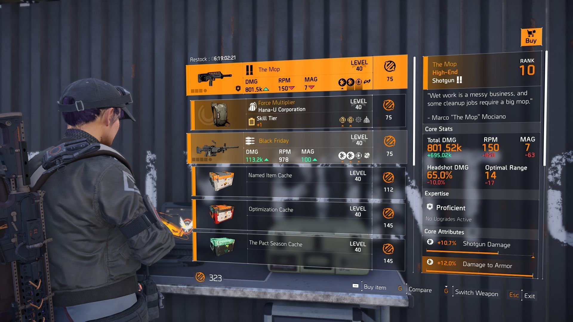The Division 2 vendor for the Countdown game mode near the Helipad (Image via SK Gaming || Ubisoft)