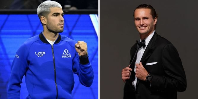 "Girls will say most beautiful"- Alexander Zverev can't help but tease Carlos Alcaraz over Spaniard's new haircut at Laver Cup