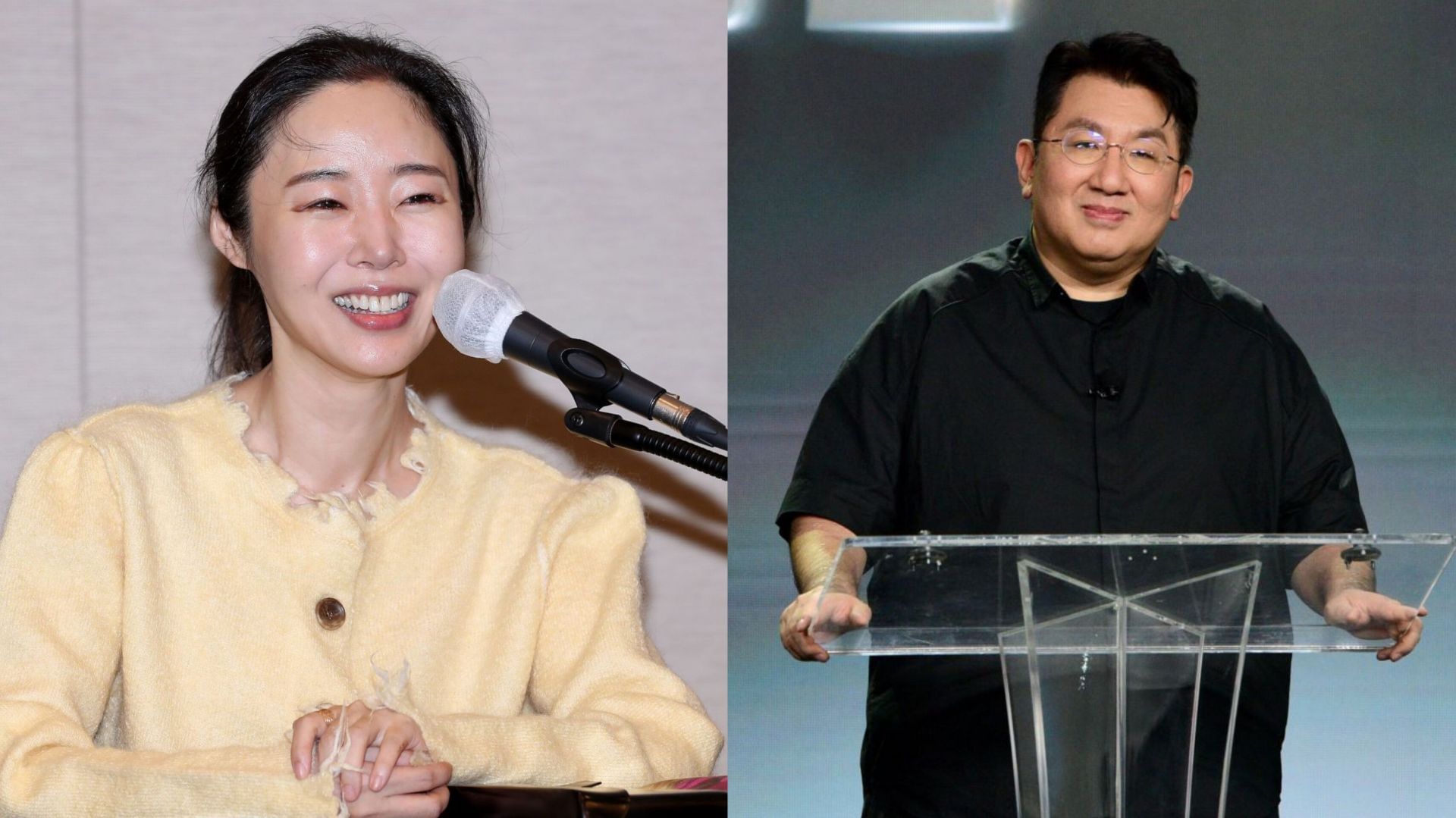 Min Hee-jin &amp; Bang Si-hyuk (Image source: Getty)