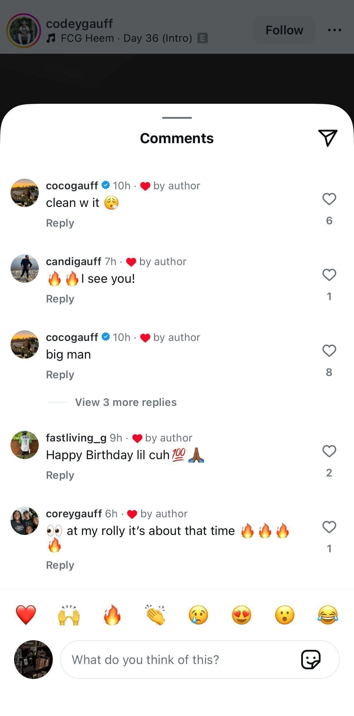 Coco Gauff wishes her brother Codey - Image Source: Codey Gauff Instagram - https://www.instagram.com/codeygauff/