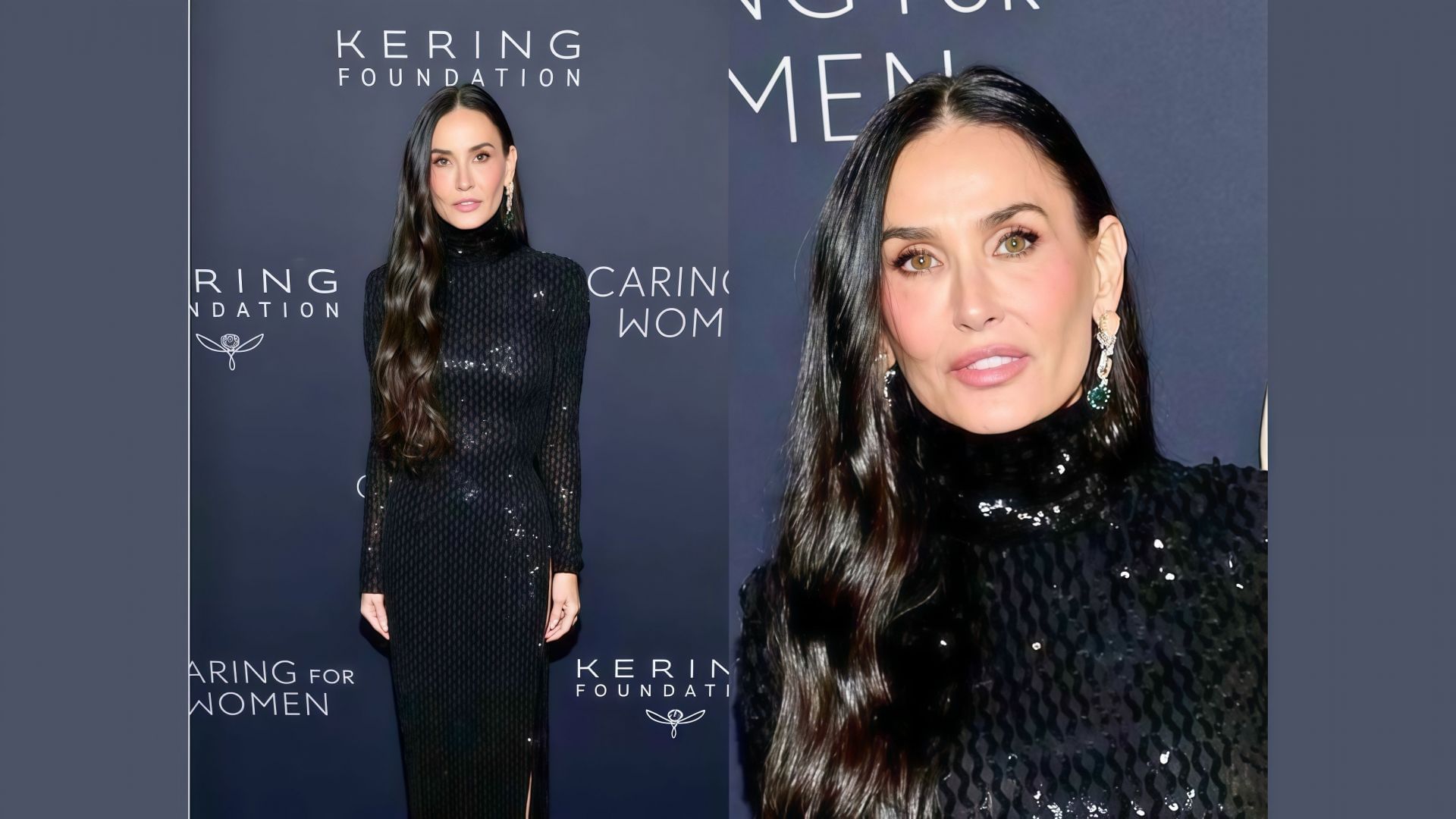Demi Moore in a Gucci ensemble (Image via Instagram/@checkthetag)