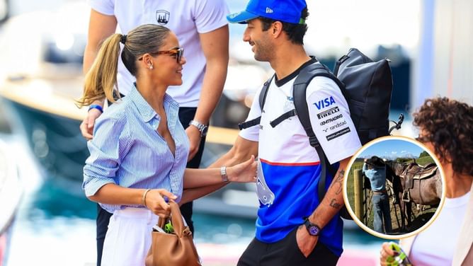 Daniel Ricciardo's girlfriend Heidi Berger enjoys the cowboy life as she shares a clip of her riding a horse