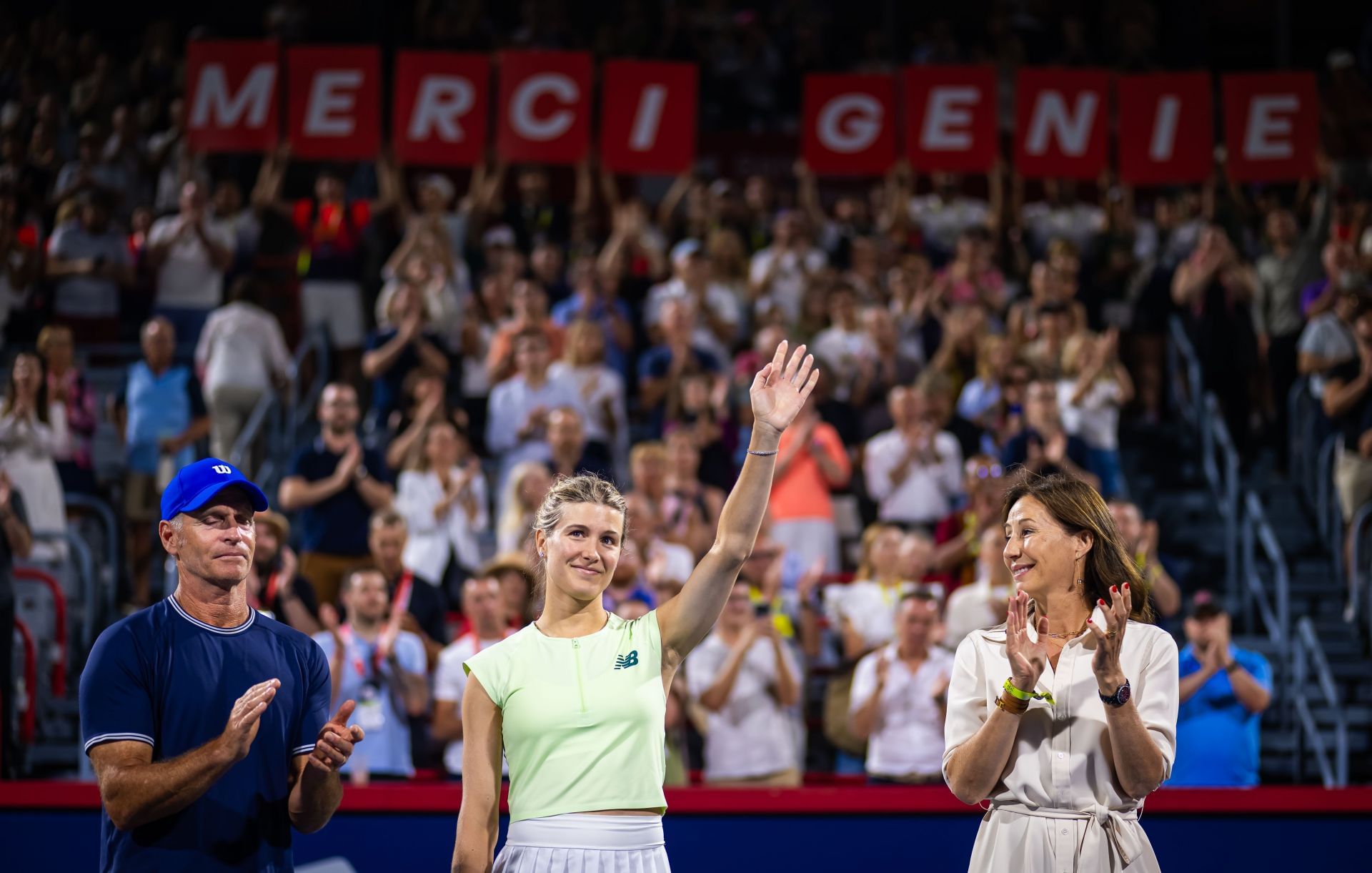 Eugenie Bouchard at the WTA 1000 National Bank Open presented by Rogers - Day 4 - Source: Getty