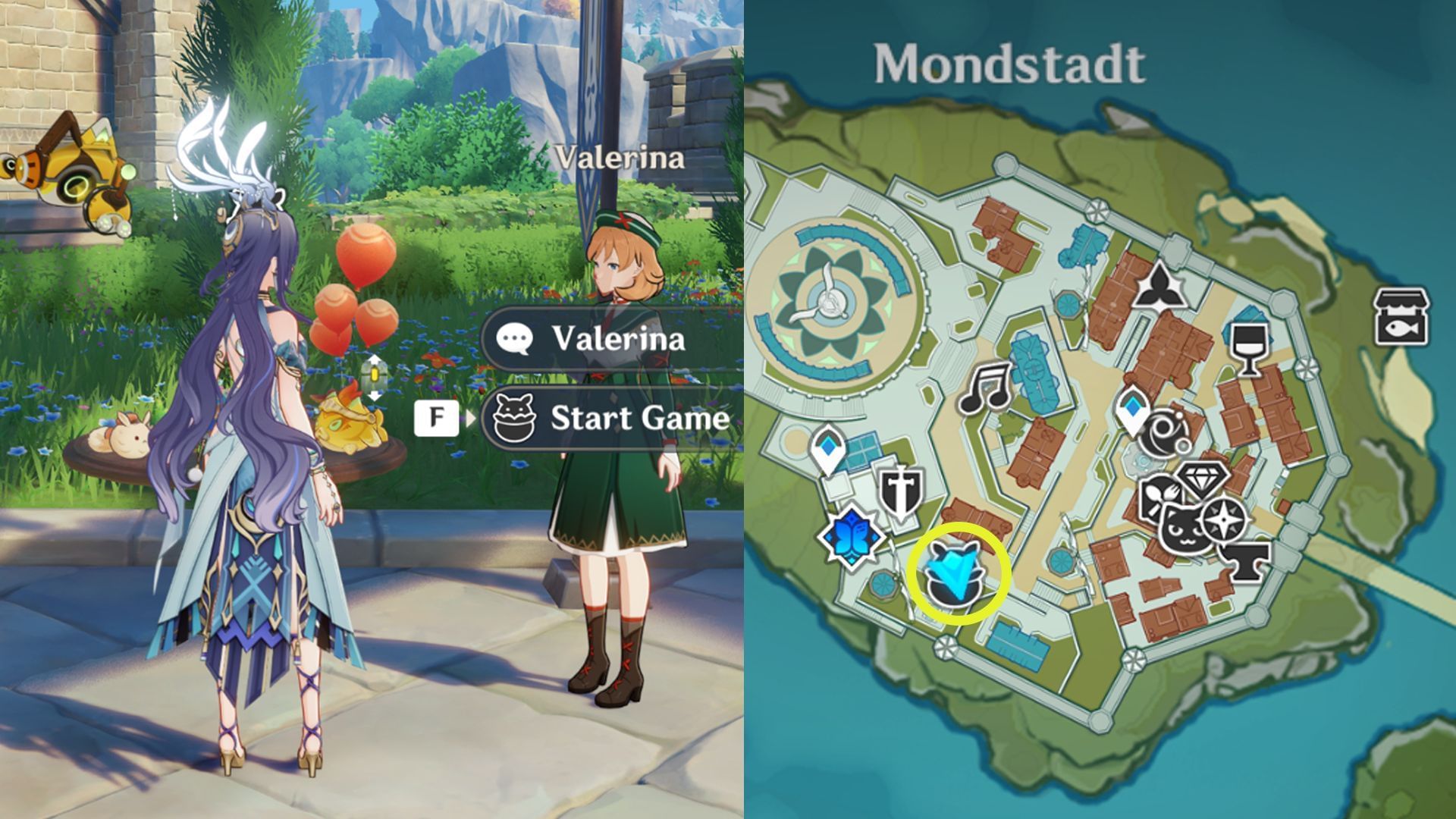Location of the Dodoco&#039;s Blow-Up-Erative Bomb-Nanza event (Image via Sportskeeda Gaming/HoYoverse)