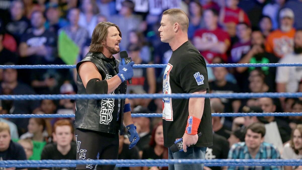 AJ Styles and John Cena. [Image credits: wwe.com]