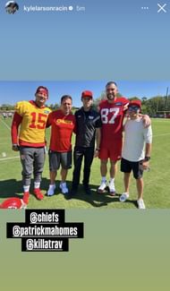 Screenshot via Instagram: @kylelarsonracin