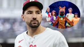 Nick Castellanos educates Mookie Betts on his Scooby Doo superhero theory, breaking down his animated reasoning
