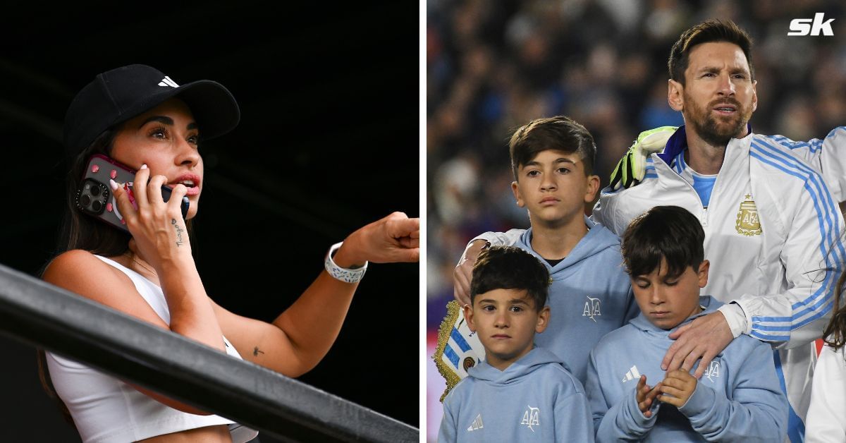 Antonela Rocuzzo (left) and Lionel Messi - both pics GETTY