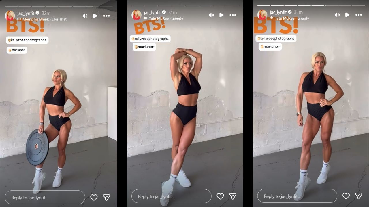 Screenshots of Cordeiro&#039;s Instagram Stories (Images from- Instagram.com/@jac_lynfit IG Stories)
