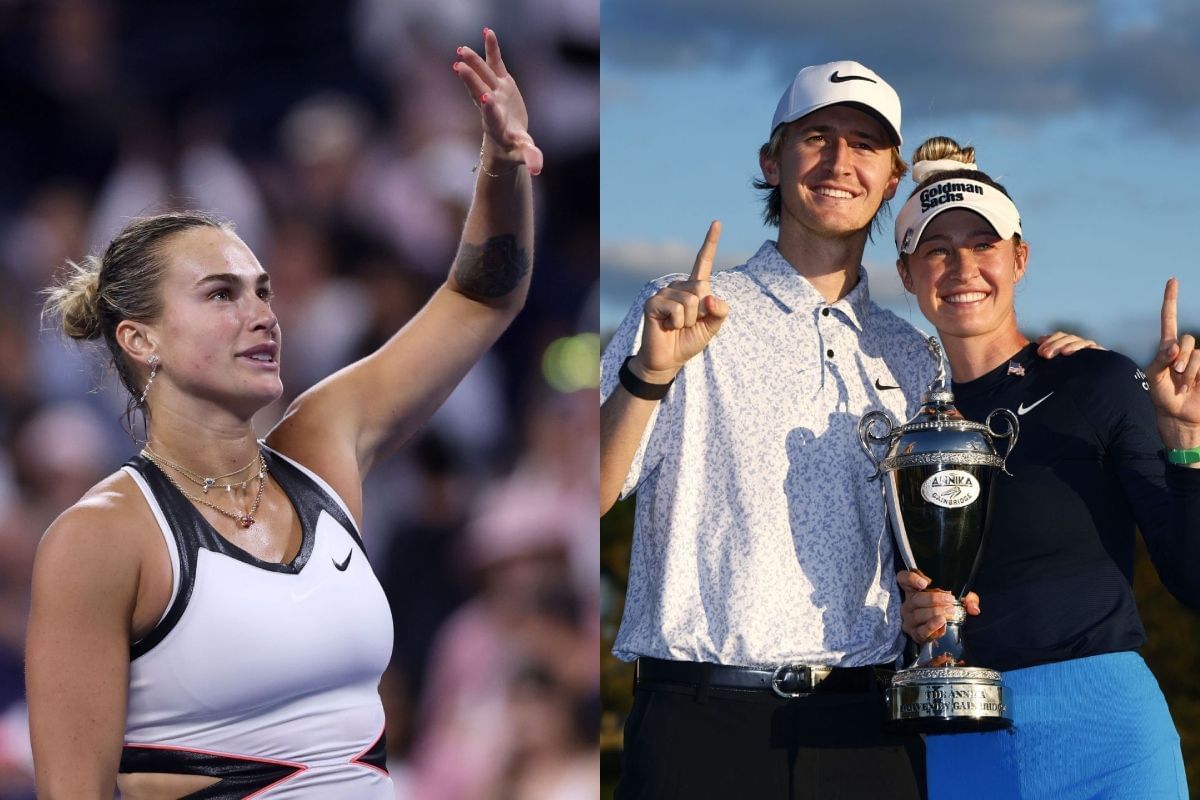 Aryna Sabalenka, Sebastian Korda, and his sister, Nelly Korda - Source: getty