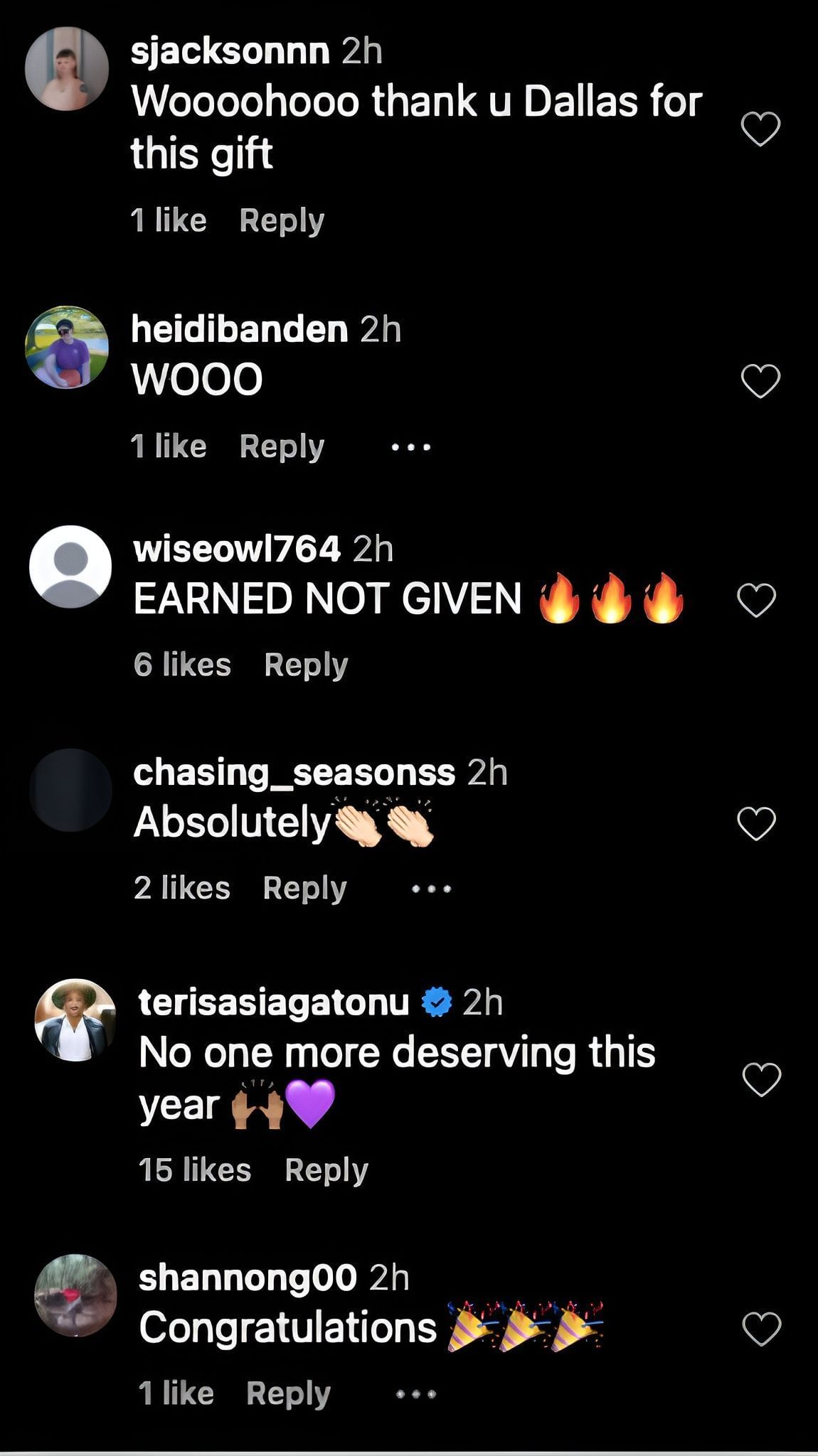 Comments on the post