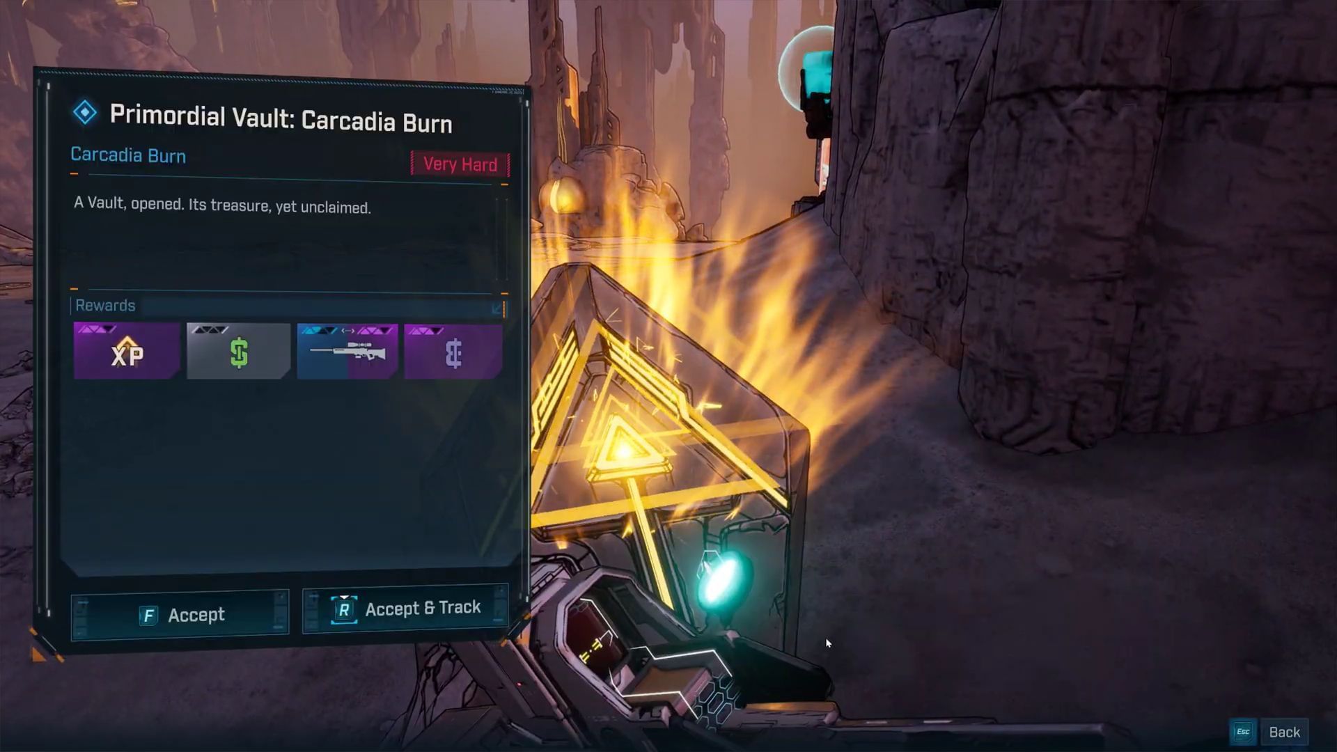 Inside the vault of Cascadia Burn, you will encounter the Primordial Guardian Radix boss, who drops the Teen Witch class mod for Vex (Image via Gearbox Software)