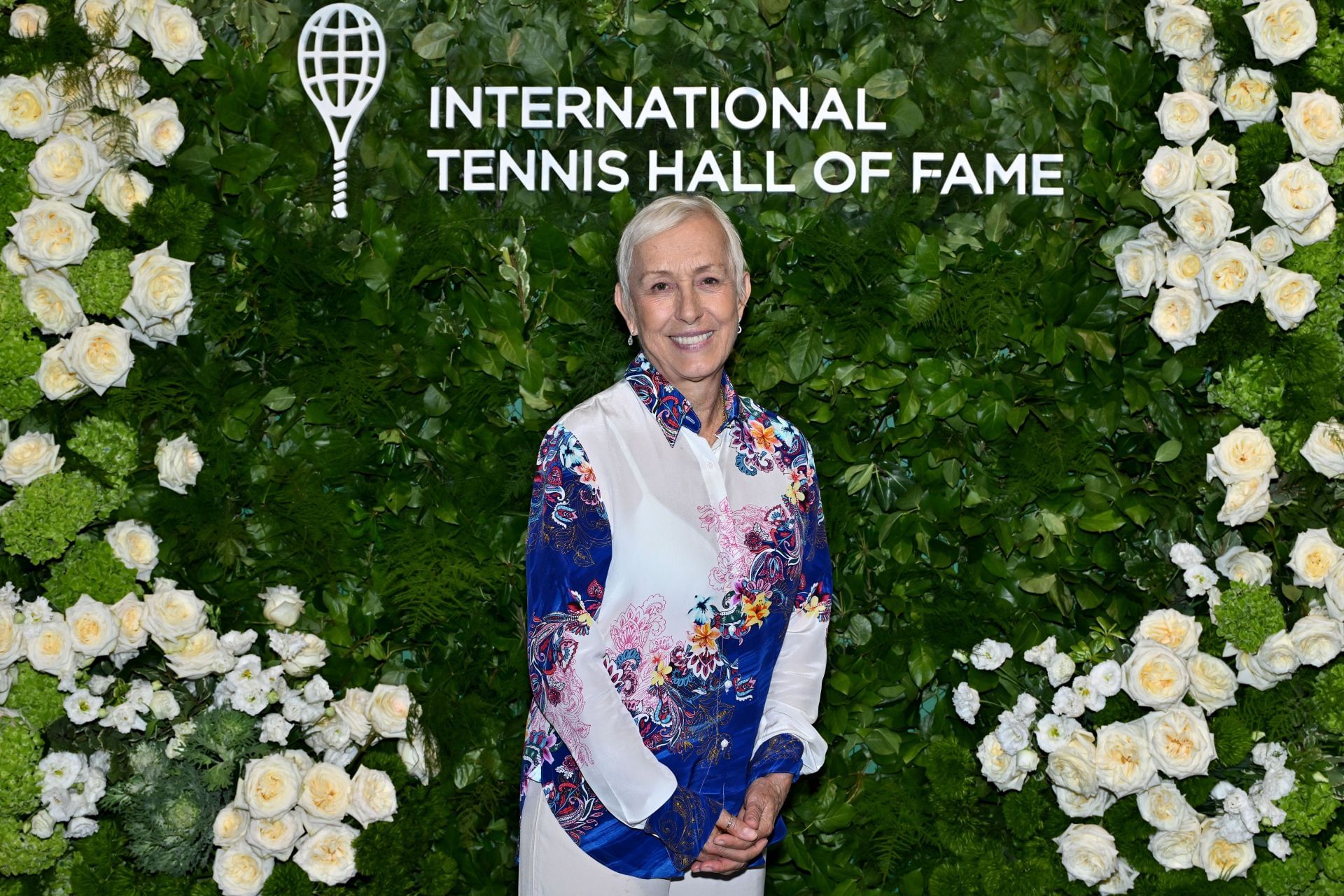 Martina Navratilova poses during Tennis Hall of Fame ceremony | Image Source: Getty