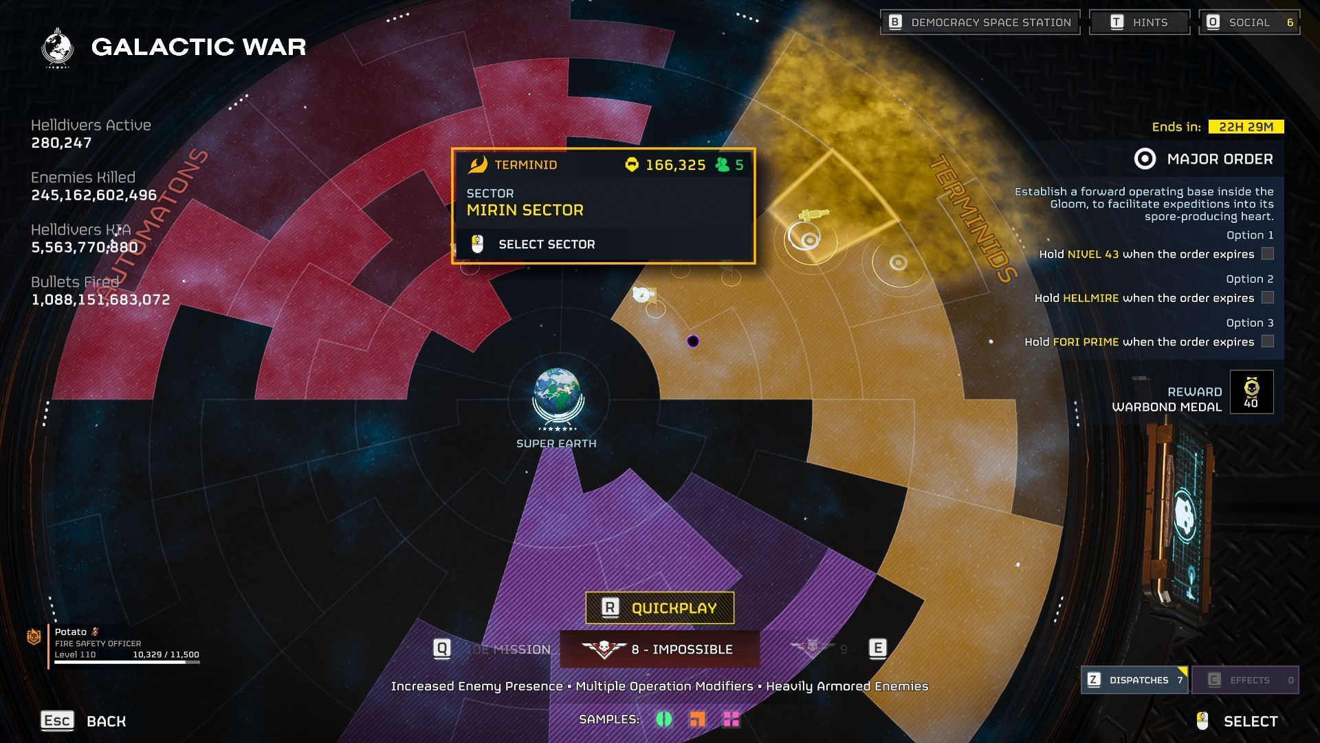 The current Major Order will end at 12:30 PM ET (Image via Sony)