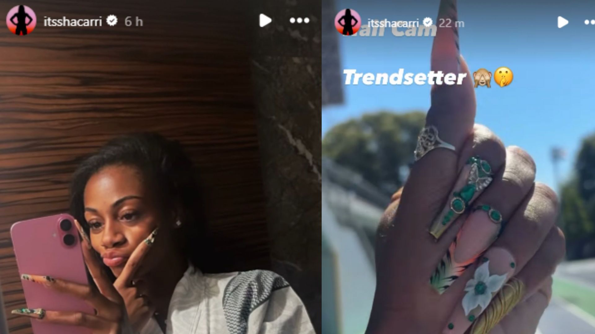 Screengrabs of Sha&#039;Carri Richardson&#039;s Instagram stories [Image Source : Sha&#039;Carri Richardson&#039;s Instagram]
