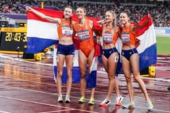 Femke Bol reacts as Team Netherlands registers its most successful World Athletics Championship campaign ever