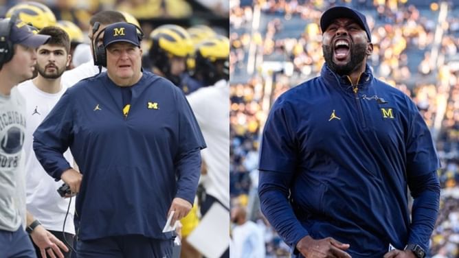 "He’s our coach for a reason": Biff Poggi dedicates Michigan’s road win over Nebraska to suspended HC Sherrone Moore
