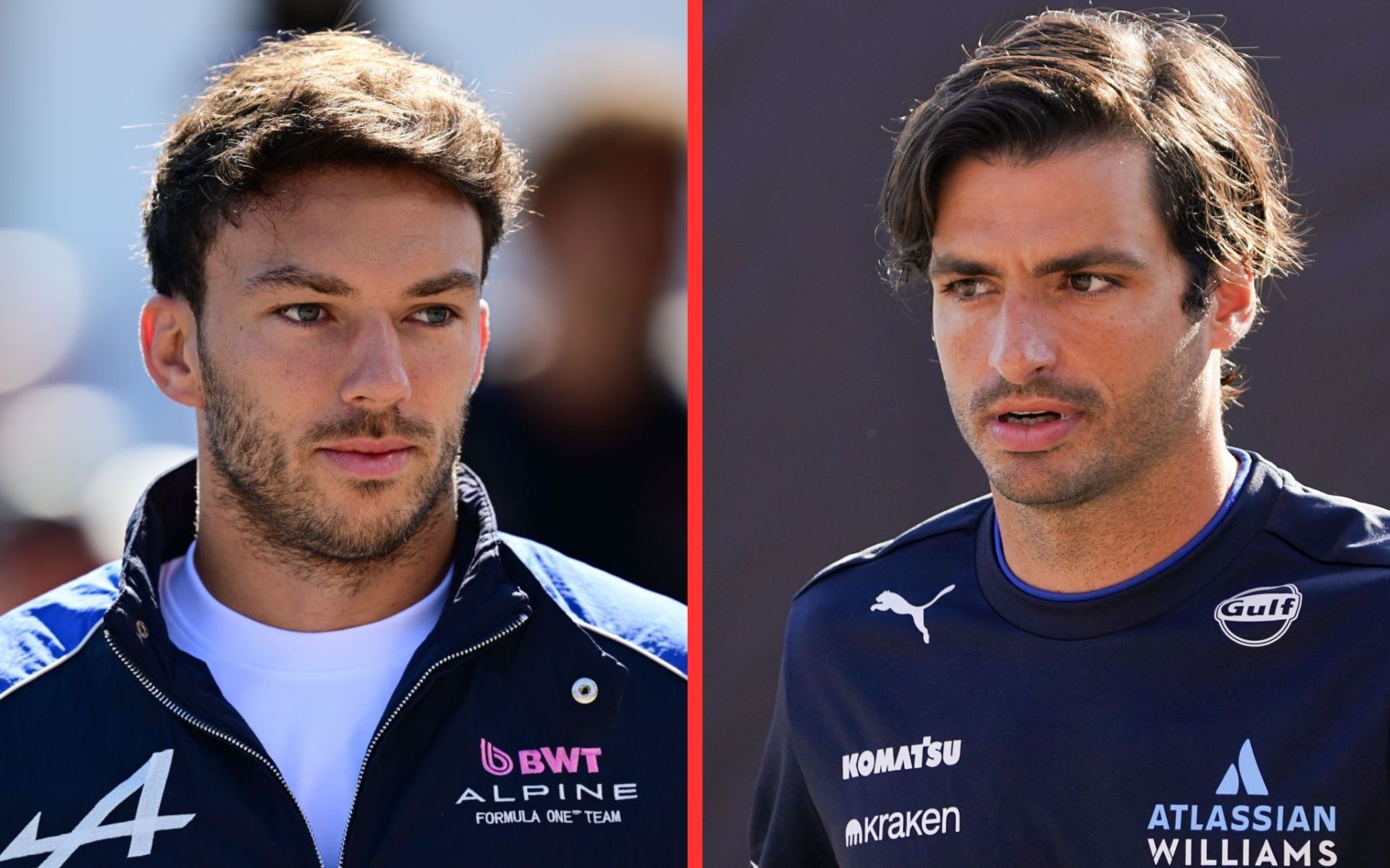 Pierre Gasly (L) and Carlos Sainz (R)