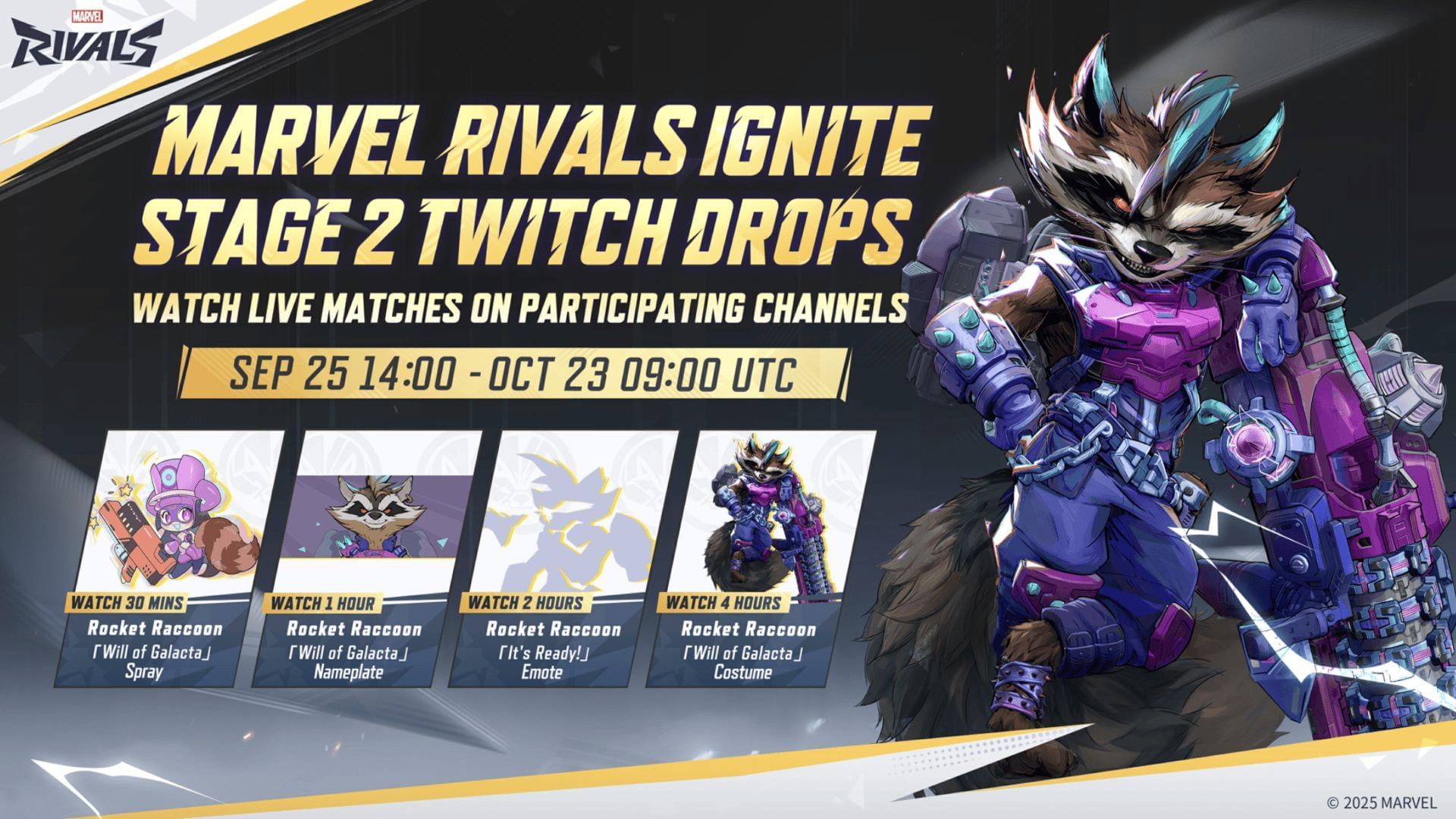 Marcvel Rivals Ignite Stage 2 Twitch drops (Image via NetEase Games)