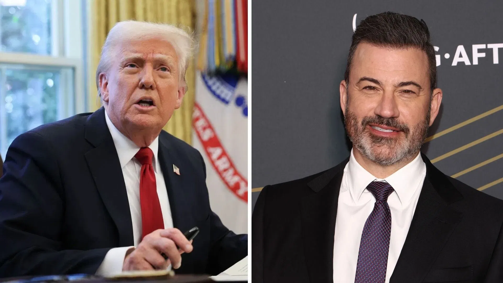 Donald Trump and Jimmy Kimmel (Image via Getty)