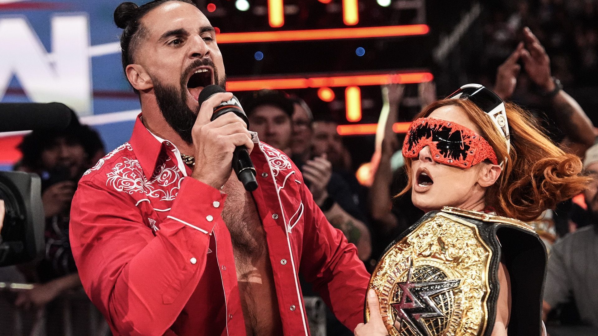 Seth Rollins and Becky Lynch will team together again in WWE. (Image Credit: WWE on X).