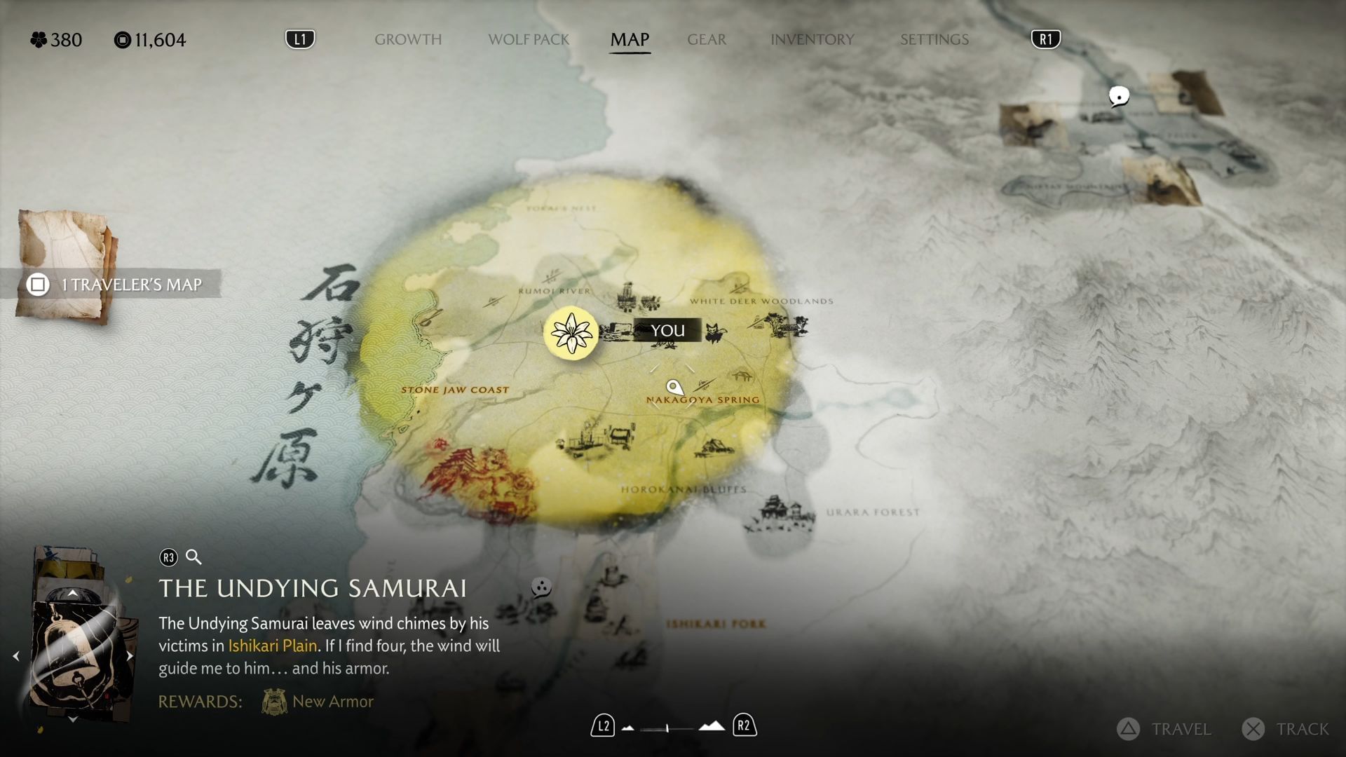 The third wind chime location (Image via Sportskeeda Gaming / Sucker Punch)